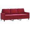 vidaXL Ensemble de canap&eacute;s 3 pcs avec coussins Rouge bordeaux Velours