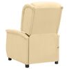 vidaXL Fauteuil de massage Crème Tissu microfibre