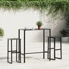 vidaXL Table de bar noir 100x50x110 cm acier enduit de poudre