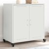 vidaXL Buffet blanc 68x39x72 cm acier
