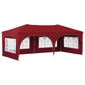 vidaXL Tente de f&ecirc;te pop-up Bordeaux 575 x 288 x 245 cm Tissu Oxford
