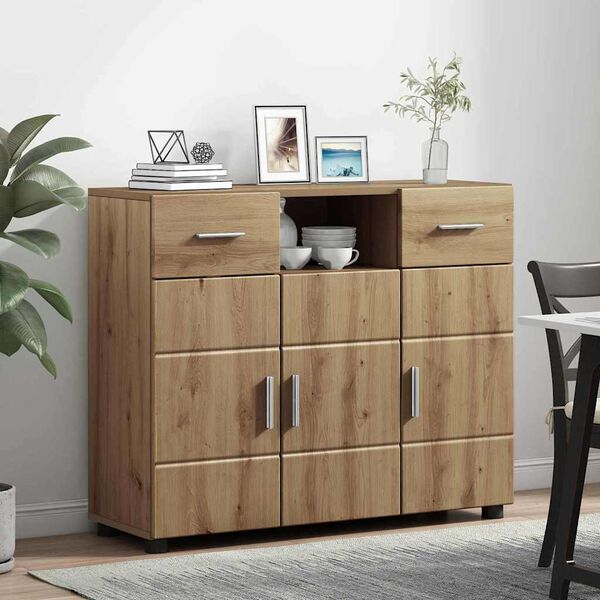 vidaXL Cabinet en Bois avec tiroir Ch&ecirc;ne artisanal 88,5 x 30,5 x 73 cm