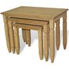 vidaXL Ensemble de tables gigognes 3 pi&egrave;ces Gamme Corona Pin mexicain