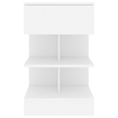 vidaXL Table de chevet Blanc 40x35x65 cm Aggloméré