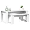 vidaXL Ensemble de tables basses 2 pcs Blanc Bois d'ing&eacute;nierie