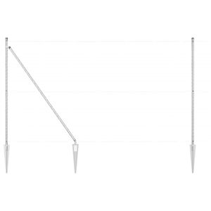 vidaXL Poteau de cl&ocirc;ture. 52 pcs Gris 3,2 x 3,2 x 180 cm