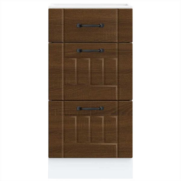 vidaXL Armoire de cuisine Lucca ch&ecirc;ne marron bois ing&eacute;nierie
