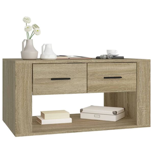 vidaXL Table basse Chêne sonoma 80x50x40 cm Bois d'ingénierie