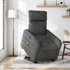 vidaXL Fauteuil inclinable de massage &eacute;lectrique Gris fonc&eacute; Tissu