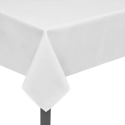 vidaXL Nappes de table 5 pcs Blanc 130x130 cm