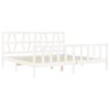vidaXL Cadre de lit sans matelas blanc 200x200 cm bois massif de pin