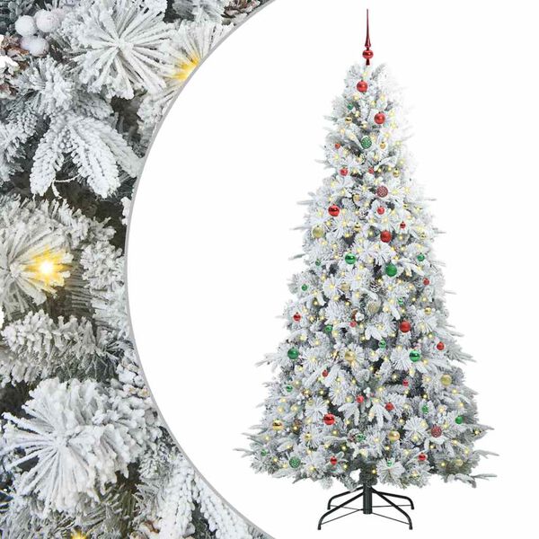 vidaXL Sapin de No&euml;l Artificiel &agrave; Branches Articul&eacute;es Blanc 240 cm