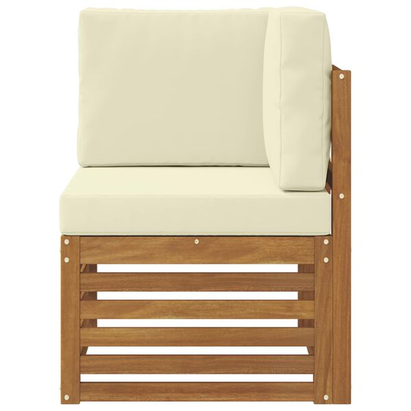 vidaXL Canap&eacute; d'angle ext&eacute;rieur Bois d'Acacia Massif Naturel