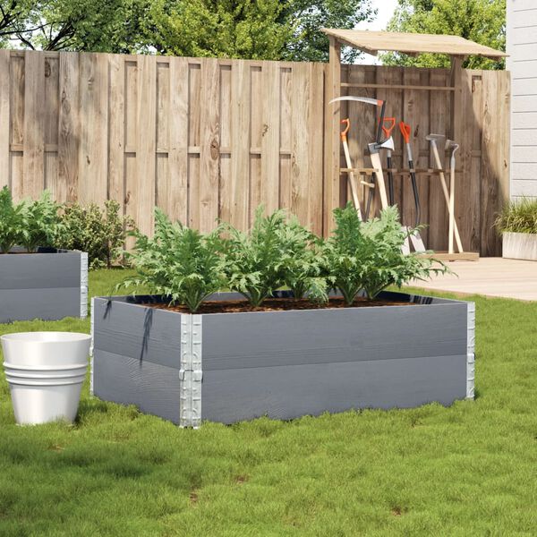 vidaXL Jardini&egrave;re gris 120x80 cm bois massif de pin