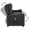 vidaXL Fauteuil de massage inclinable 3places noir brillant similicuir