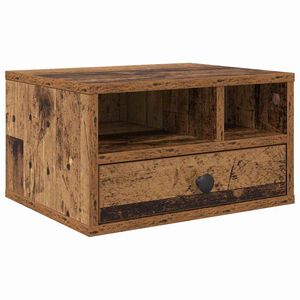 vidaXL Support d'imprimante Bois Ancien 40 x 32 x 24 cm