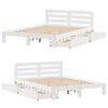 vidaXL Cadre de lit sans matelas blanc 160x200 cm bois de pin massif