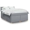 vidaXL Sommier &agrave; lattes de lit avec matelas Gris clair 140x200cm Tissu