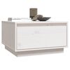 vidaXL Table basse Blanc 55x56x32 cm Bois massif de pin