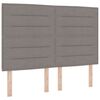 vidaXL Lit &agrave; ressorts avec matelas Taupe 190 x 140 cm tissu