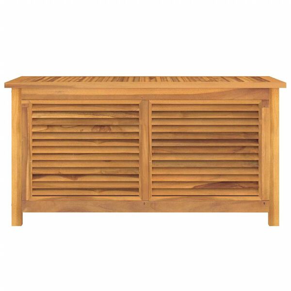 vidaXL Bo&icirc;te de rangement jardin et sac 114x50x58 cm bois massif teck