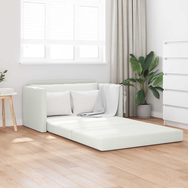vidaXL Canap&eacute;-Lit 110cm Blanc Simili cuir