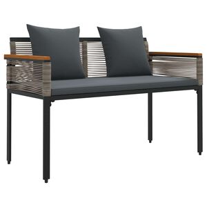 vidaXL Banc ext&eacute;rieur 2 -Seater 117 x 54 x 74.5 cm polyrotin