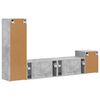 vidaXL Ensemble meuble TV 4 pcs Gris b&eacute;ton Bois d'ing&eacute;nierie