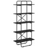 vidaXL &Eacute;tag&egrave;re 5 niveaux 80 x 35 x 175,5 cm PB Ch&ecirc;ne noir