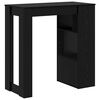 vidaXL Table de bar Ch&ecirc;ne noir 102 x 50 x 103,5 cm Bois d'ing&eacute;nierie