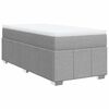 vidaXL Sommier &agrave; lattes de lit et matelas Gris clair 90x190 cm Tissu