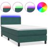 vidaXL Sommier à lattes de lit et matelas vert foncé 80x210 cm velours