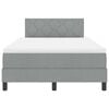 vidaXL Lit &agrave; ressorts avec matelas Gris clair 120 x 190 cm tissu