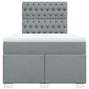 vidaXL Sommier &agrave; lattes de lit et matelas gris clair 120x190 cm tissu