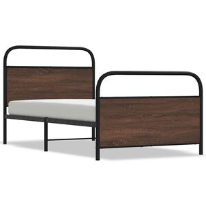 vidaXL Cadre de lit sans matelas 107x203 cm ch&ecirc;ne marron