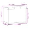 vidaXL Banc de rangement ch&ecirc;ne artisanal 62x42x45 cm bois d'ing&eacute;nierie