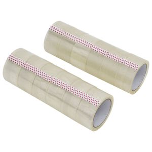 vidaXL Ruban d'emballage 12 pcs transparent 48 mm x 66 m