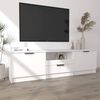 vidaXL Meuble TV Blanc 140x35x40 cm Bois d'ing&eacute;nierie