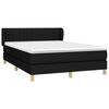vidaXL Sommier &agrave; lattes de lit avec matelas Noir 140x200 cm Tissu