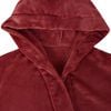 vidaXL Peignoir avec capuche Rouge Bordeaux s Flanelle