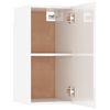 vidaXL Meuble TV Blanc brillant 30,5x30x60 cm Bois d&rsquo;ing&eacute;nierie