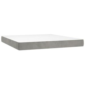 vidaXL Matelas de lit &agrave; ressorts ensach&eacute;s fermet&eacute; moyenne gris clair 160x220x20 cm