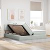 vidaXL Lit de Rangement avec matelas Gris clair 90 x 200 cm