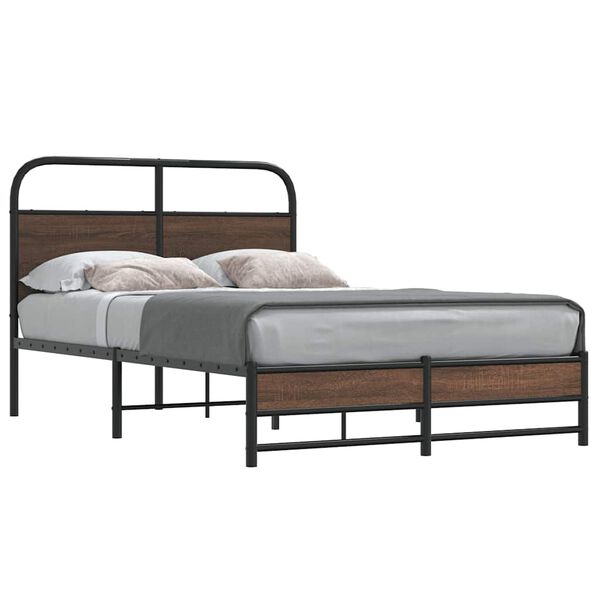 vidaXL Cadre de lit sans matelas 120x200 cm ch&ecirc;ne marron