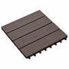 vidaXL Carreau de terrasse 11 pcs Marron fonc&eacute; 30 x 30 cm WPC