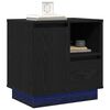 vidaXL Cabinet de chevet 2 pcs Ch&ecirc;ne noir 50 x 34,5 x 50 cm.