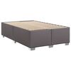 vidaXL Sommier &agrave; lattes de lit avec matelas Gris 120x200 cm Similicuir