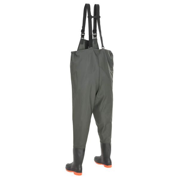 vidaXL Pantalon échassier avec bottes Vert Pointure 43