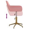 vidaXL Chaises &agrave; manger pivotantes lot de 4 Rose Velours