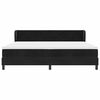 vidaXL Lit à ressorts avec matelas Noir 200 x 200 cm Velours